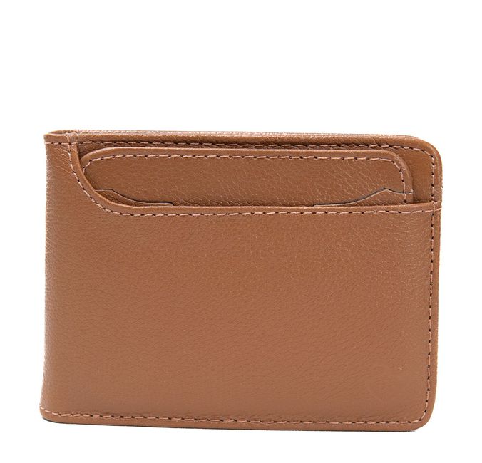 Carteira Masculina Caramelo em Couro