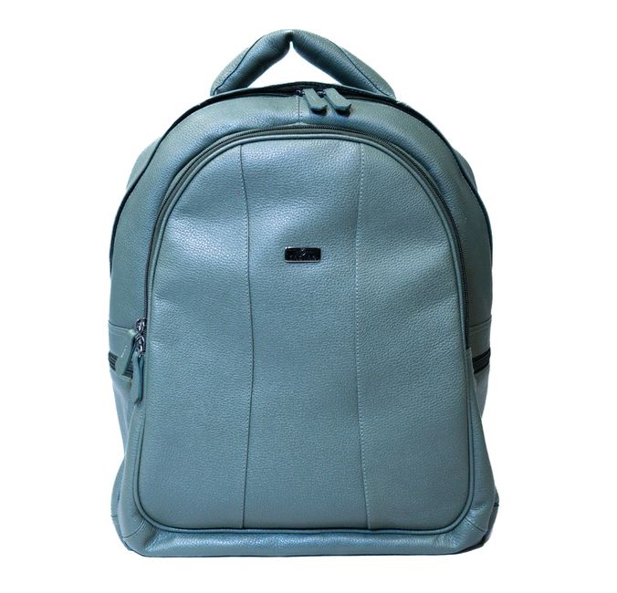 Mochila Masculina Verde Couro