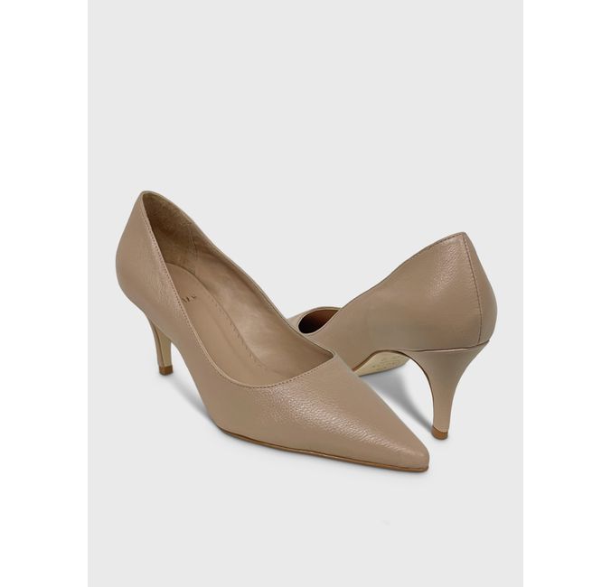 Scarpin bege discount