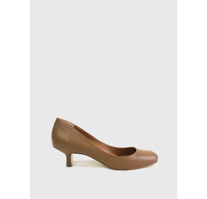 Scarpin bico hotsell redondo salto fino