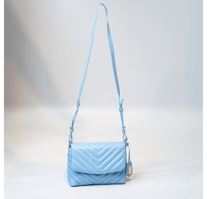 Bolsa Camila Azul Candy Couro Matelassê