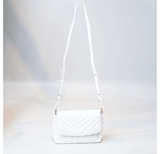 Bolsa Camila Branca Couro Matelassê