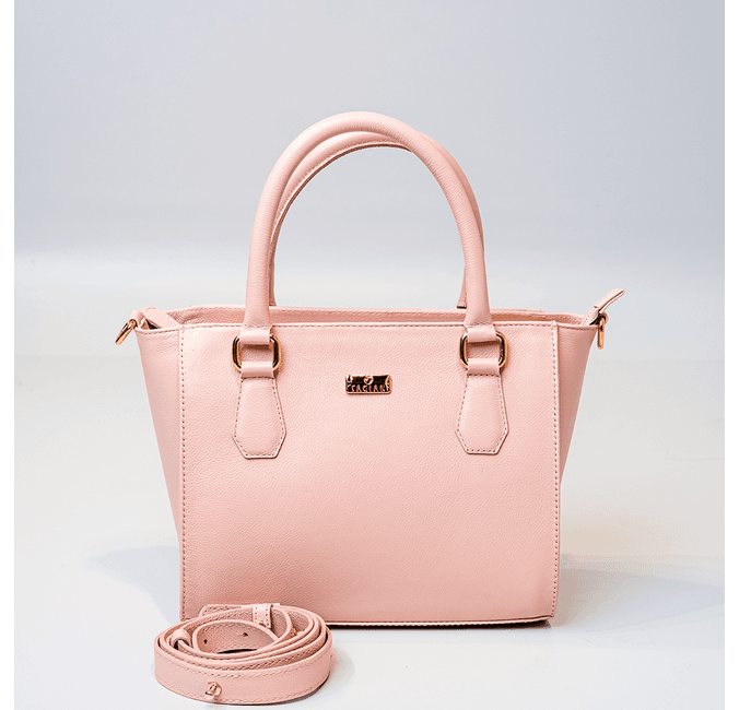 Bolsa Tote Bege Couro Alça Removível