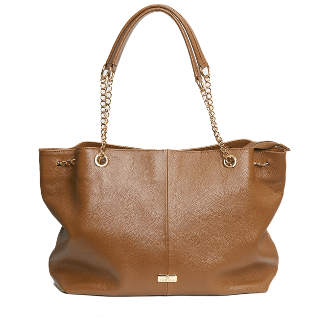 Bolsa Caramelo Shopping Grande Couro