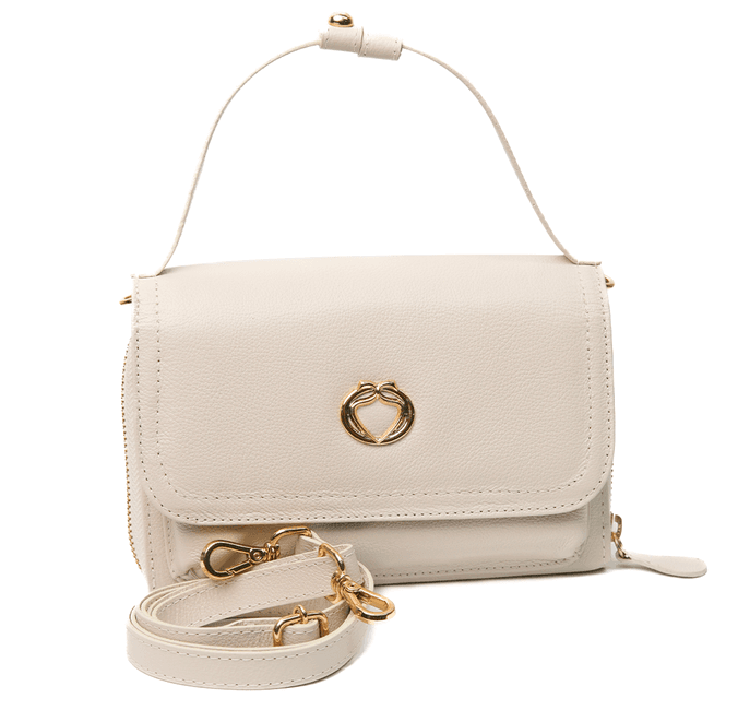 Bolsa Off White Tiracolo Couro Jana Pequena
