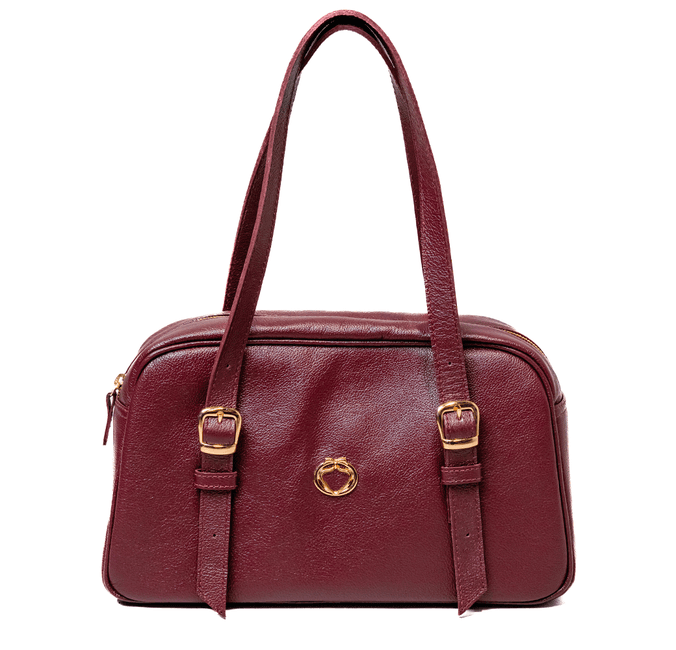 Bolsa Tiracolo Vinho Couro 