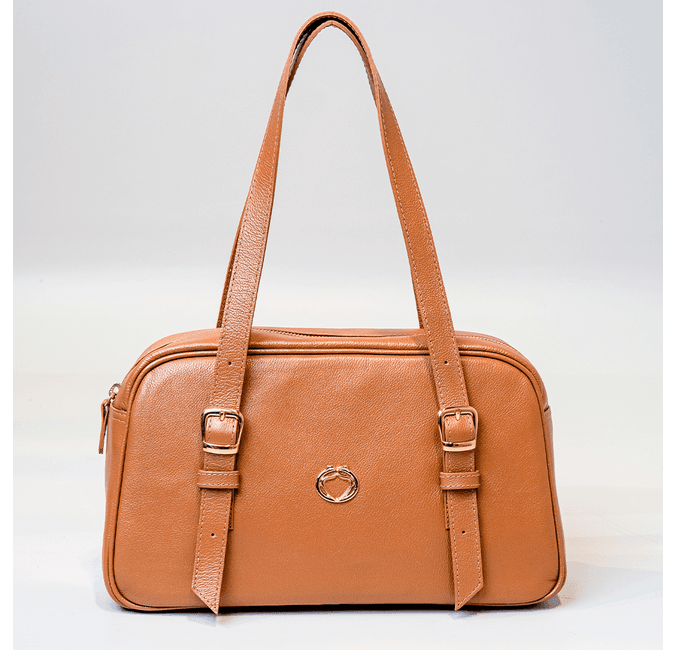 Bolsa Tiracolo Caramelo Couro 