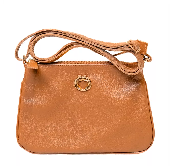 Bolsa Tiracolo Marrom Couro | SAGIAN