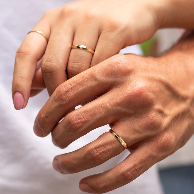 Aliança de Casamento e Noivado Ouro 3mm Ícaros - Unidade
