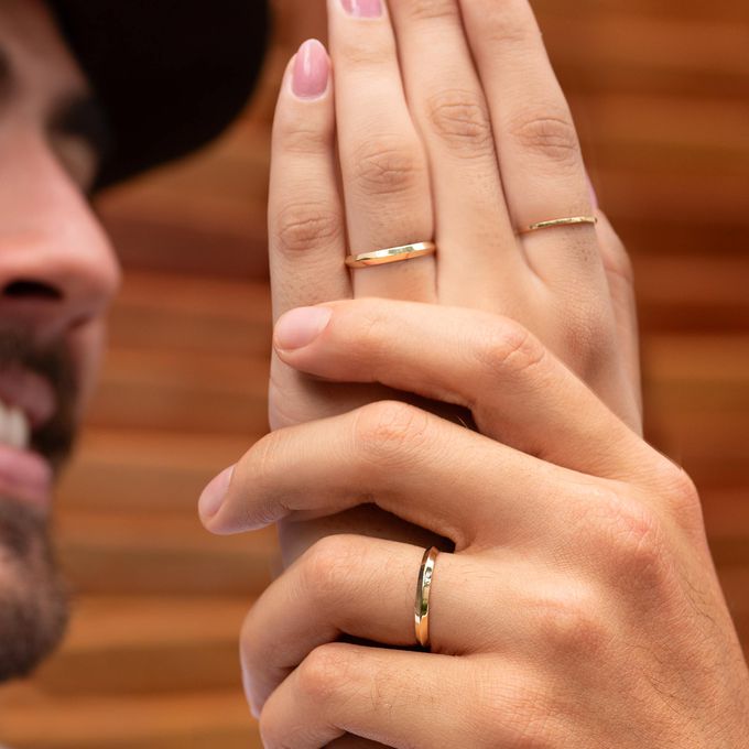 Aliança de Casamento e Noivado Ouro 3mm Ícaros - Unidade