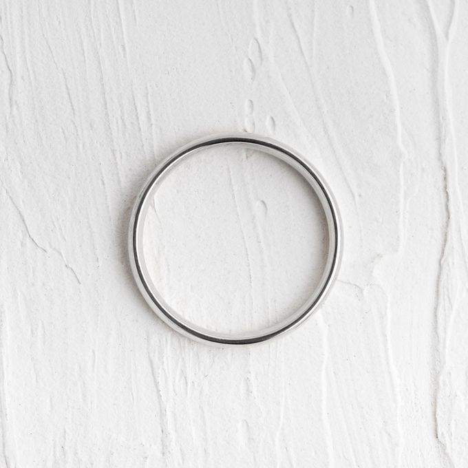 Aliança de Namoro em Prata esterlina 925 2mm Abaulada Classic - Par
