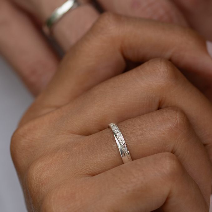 Aliança de Namoro em Prata Esterlina 925 Libra 3mm - Par