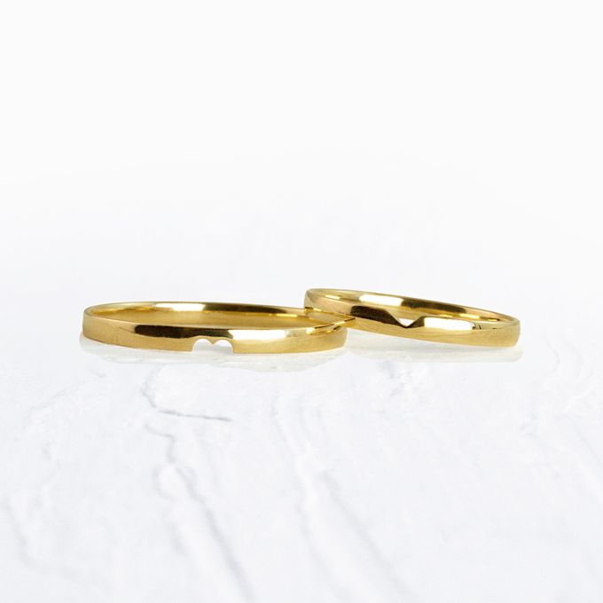 Aliança de Casamento em Ouro 2mm Coração (Bazar Rosê)
