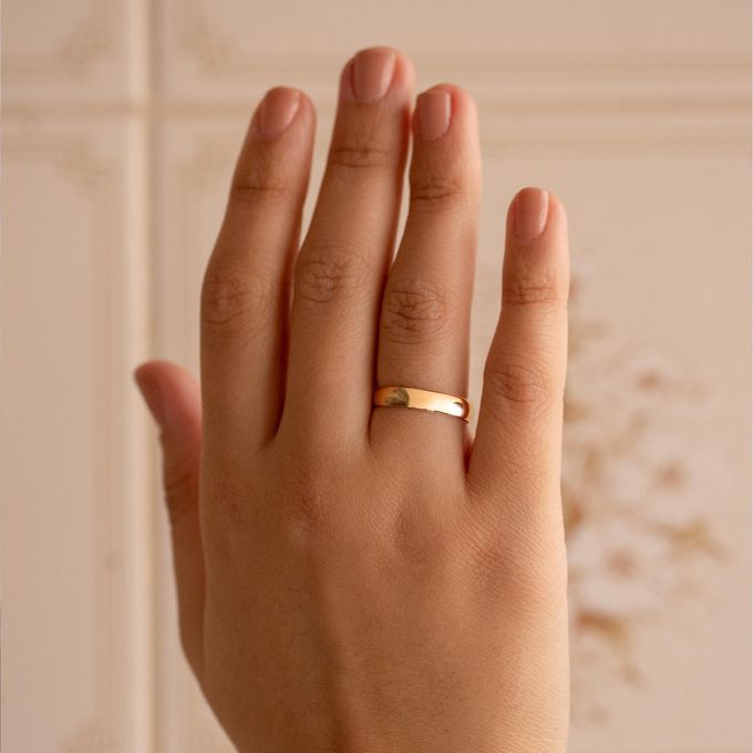 Aliança de Casamento em Ouro 4mm Abaulada Classic - Par