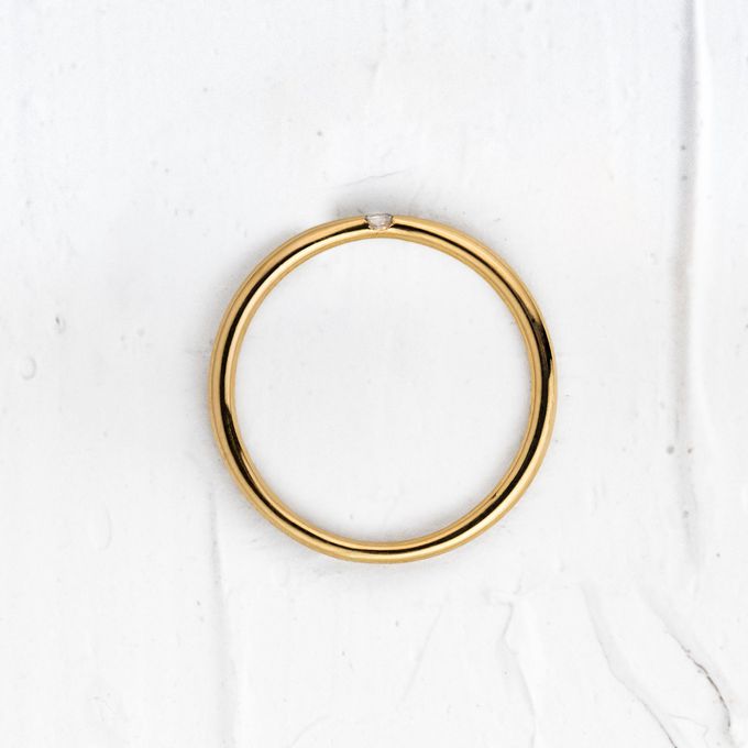 Aliança de Casamento em Ouro 1,5mm Cravação Trabalhada Ariel - Par