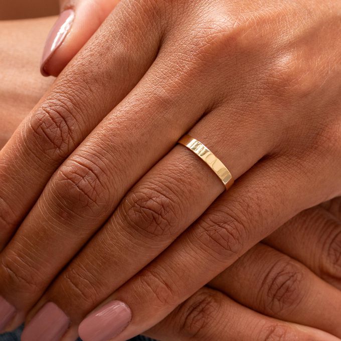 Aliança de Casamento em Ouro 3mm Reta Bahamas - Unidade 