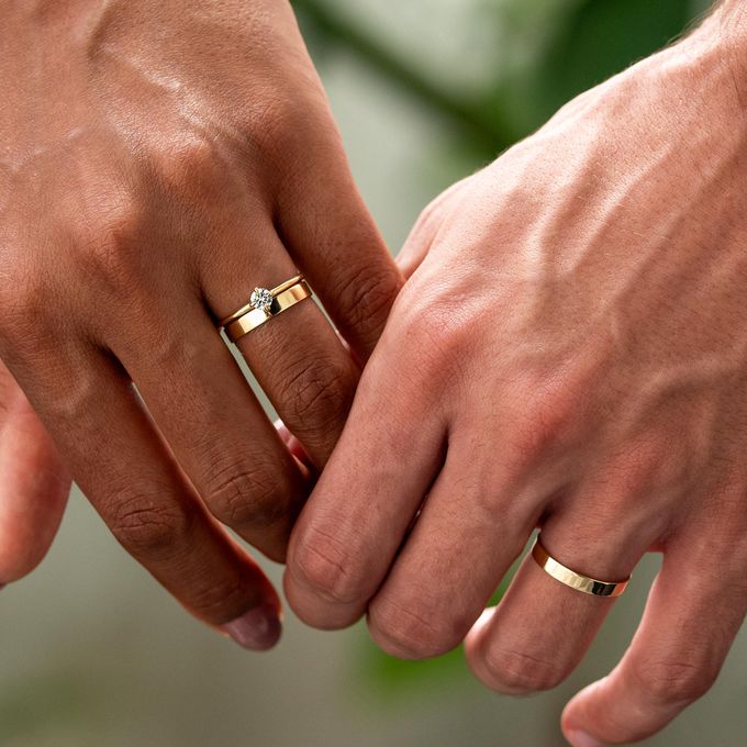 Aliança de Casamento em Ouro 3mm Reta Bahamas - Unidade 