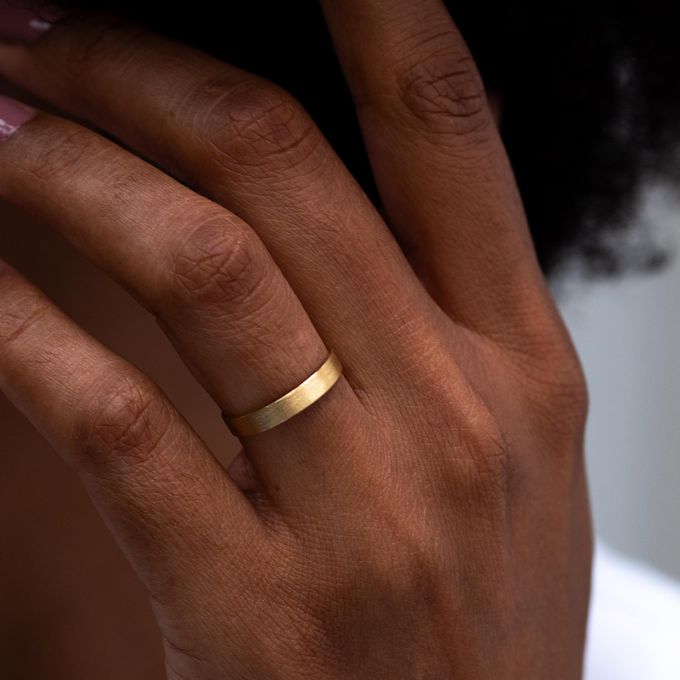Aliança de Casamento em Ouro 3mm Fosca Bahamas - Unidade