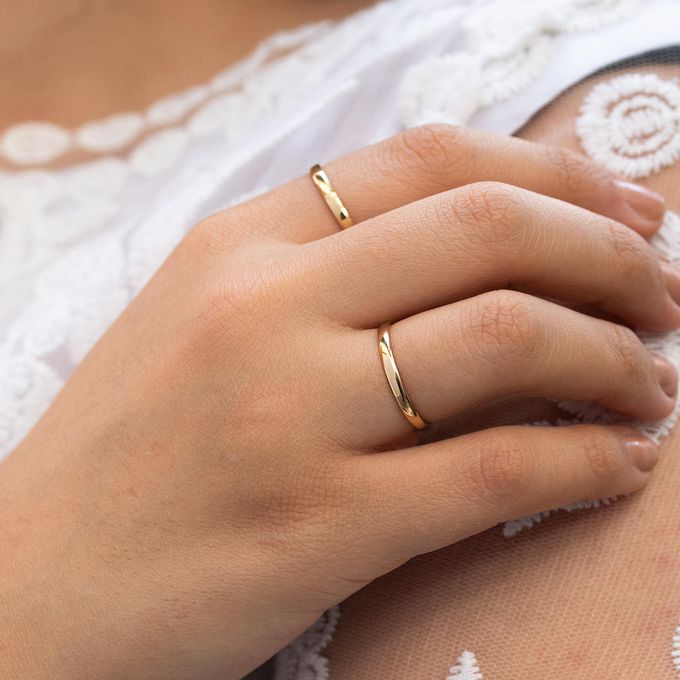 Aliança de Casamento em Ouro 2mm Abaulada Classic - Par