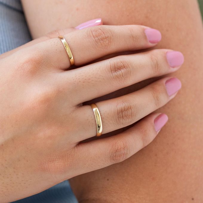 Aliança de Casamento em Ouro 3mm Abaulada Classic - Par