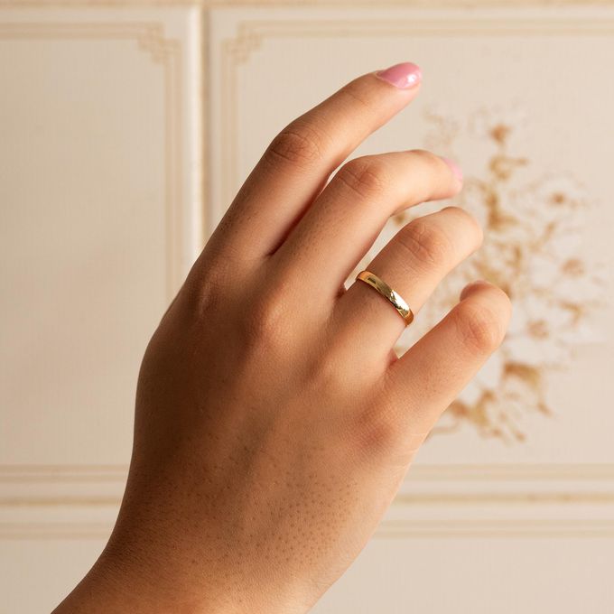 Aliança de Casamento em Ouro 3mm Abaulada Classic - Par