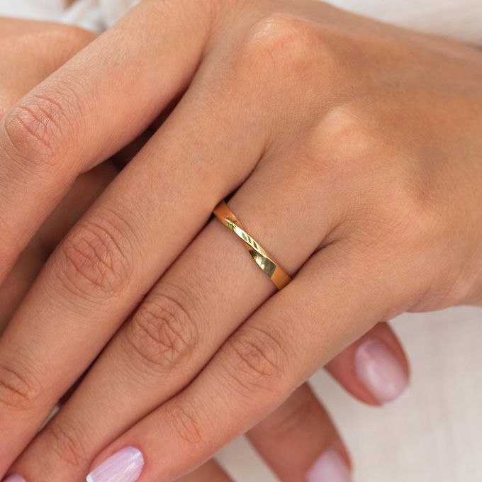 Aliança de Casamento em Ouro 3mm Eternal - Unidade 