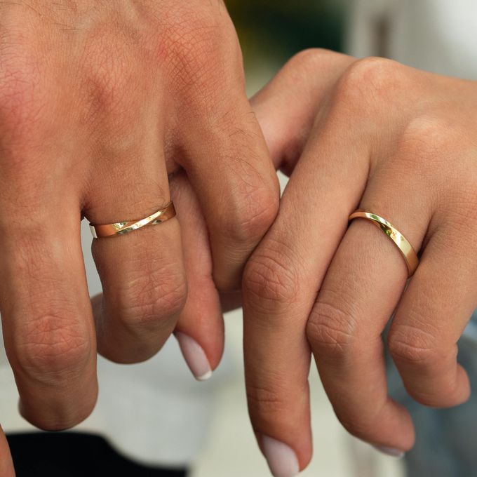 Aliança de Casamento em Ouro 3mm Eternal - Par