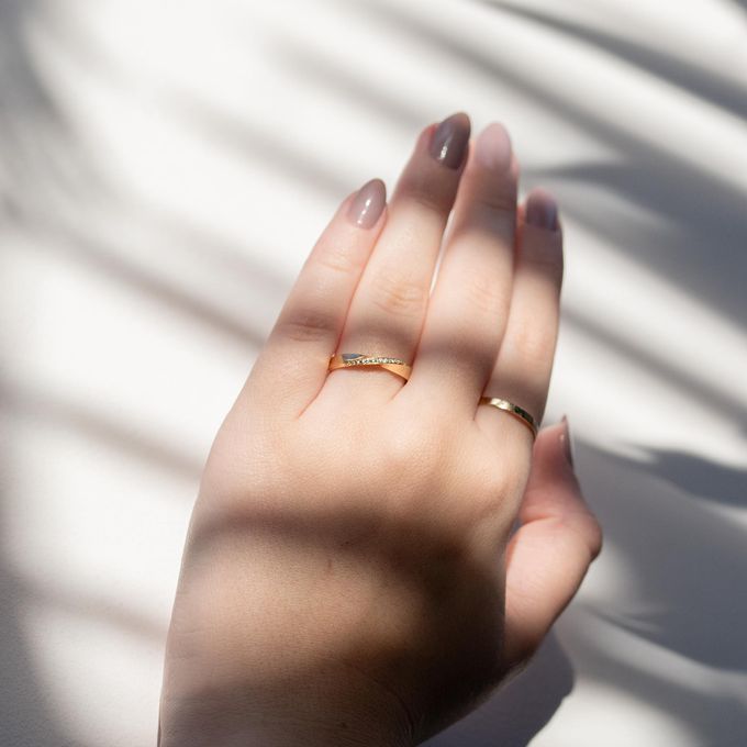 Aliança de Casamento em Ouro Eternal Cravejada 3mm - Unidade