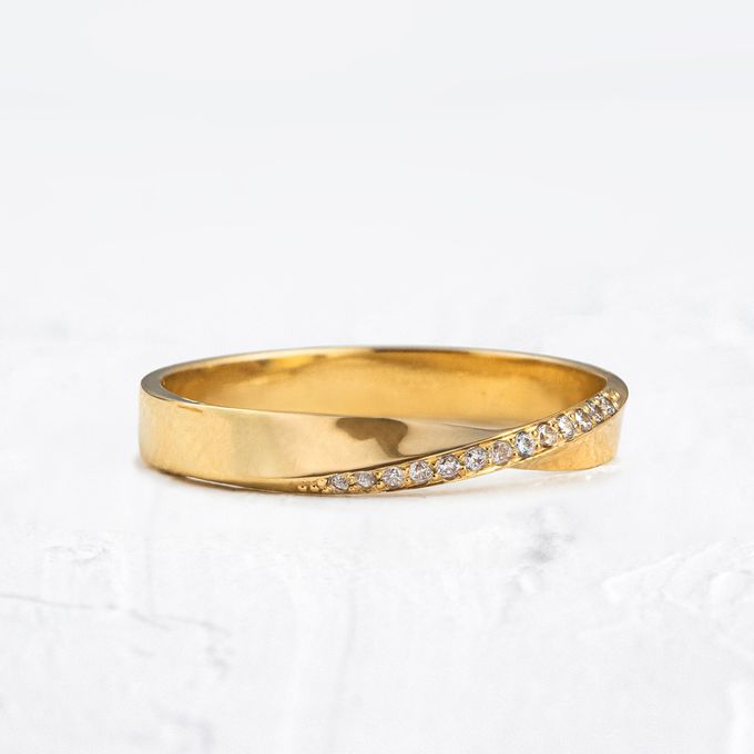 Aliança de Casamento em Ouro Eternal Cravejada 3mm - Unidade