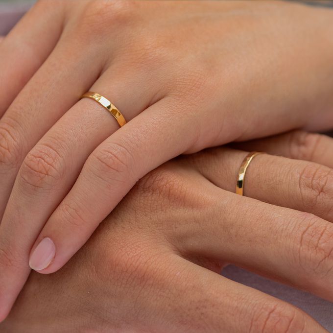 Aliança de Casamento em Ouro 2mm Forggia - Par