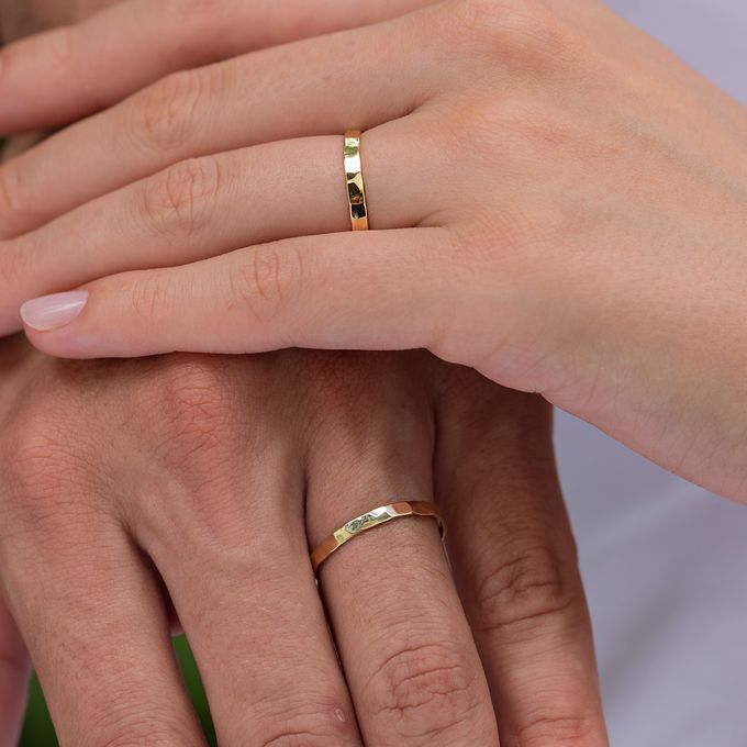 Aliança de Casamento em Ouro 2mm Forggia - Par