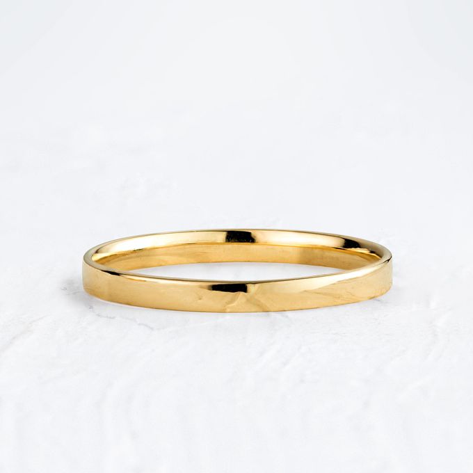 Aliança de Casamento em Ouro 2mm Reta Mônaco - Par