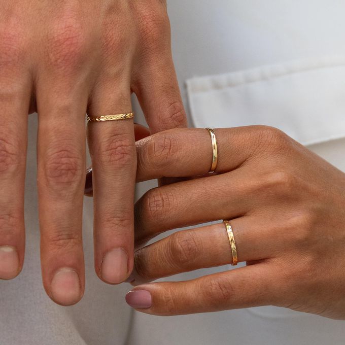 Aliança De Casamento Em Ouro 2mm Olimpo - Par