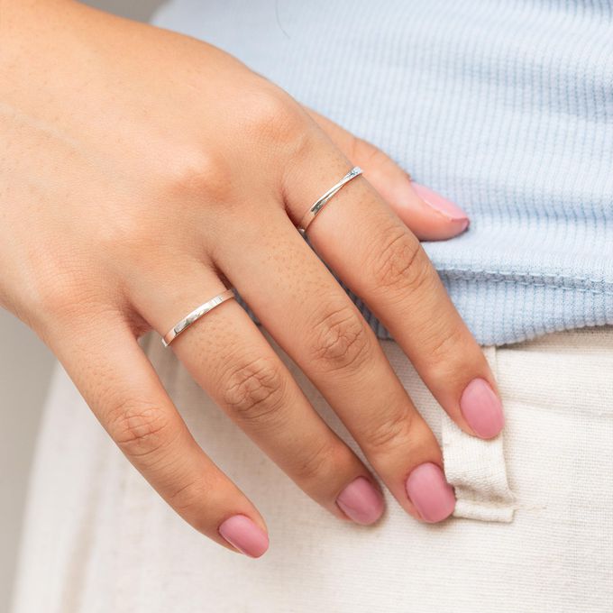 Aliança de Namoro Prata esterlina 925 2mm Curvas - Unidade