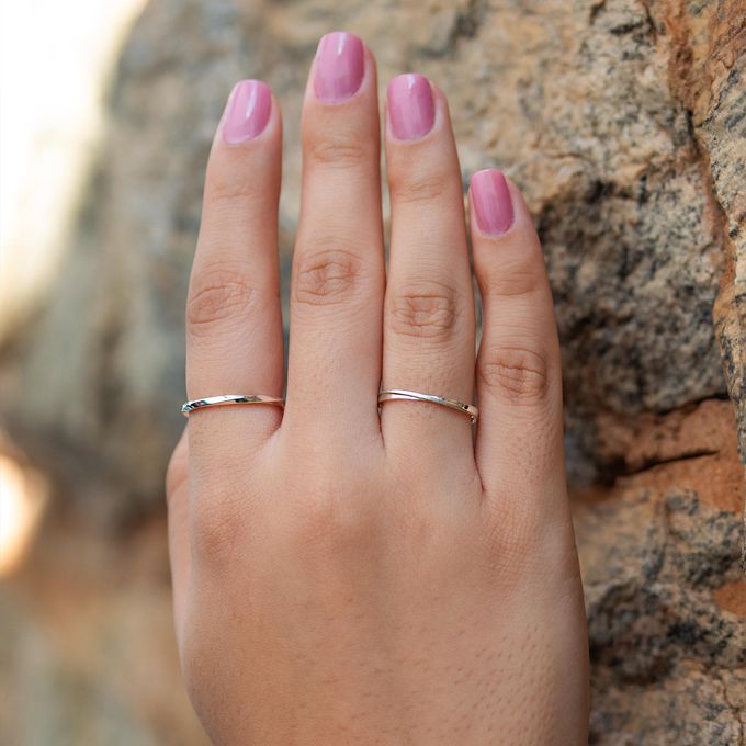 Aliança de Namoro Prata esterlina 925 2mm Curvas - Unidade