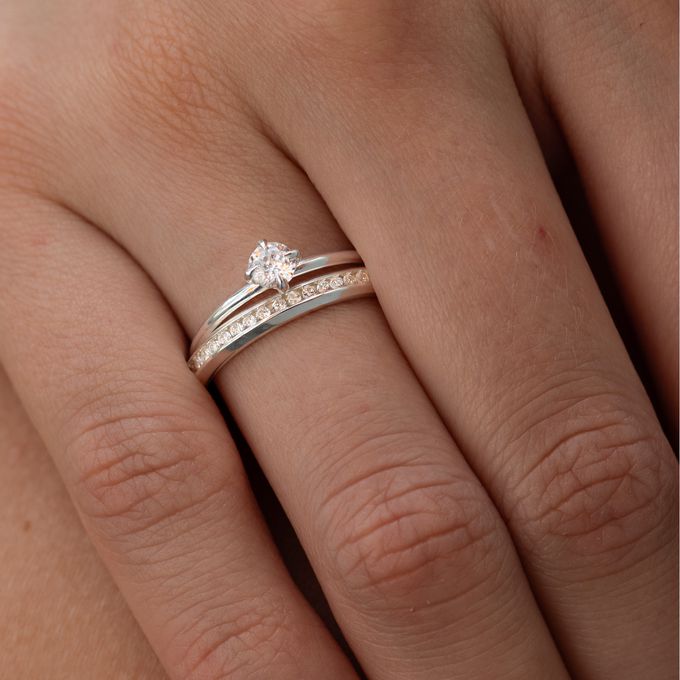 Aliança de Namoro em Prata Esterlina 925 3mm Chanfrada Donzela - Par