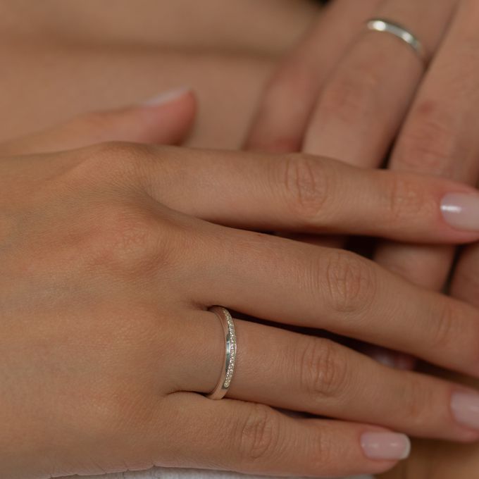 Aliança de Namoro em Prata Esterlina 925 3mm Chanfrada Donzela - Par