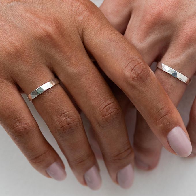 Aliança de Namoro em Prata esterlina 925 3mm Forggia - Par