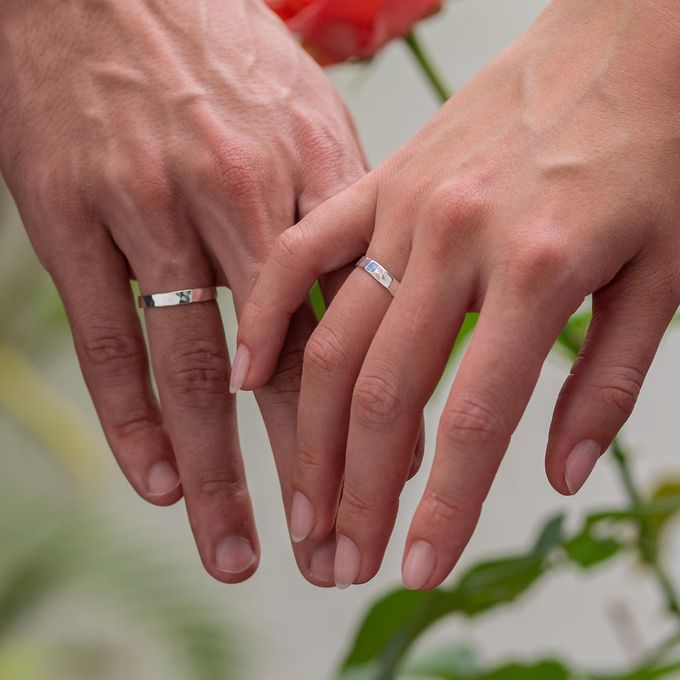 Aliança de Namoro em Prata esterlina 925 3mm Forggia - Par