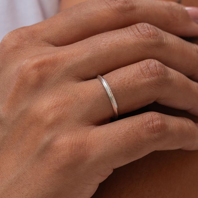  Aliança de Namoro em Prata esterlina 925 2mm Ícaros - Unidade