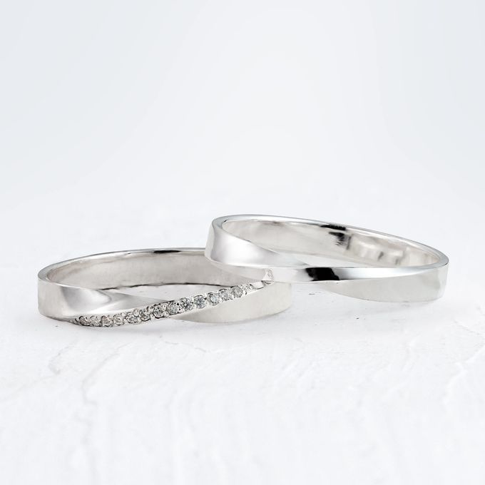 Aliança De Namoro Prata Esterlina 925 3mm Infinity Cravejada - Par