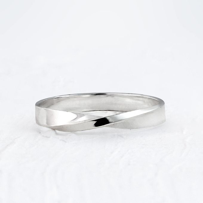 Aliança De Namoro Prata Esterlina 925 3mm Infinity Cravejada - Par