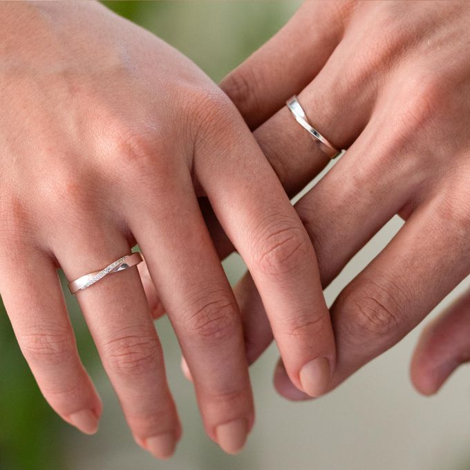 Aliança De Namoro Prata Esterlina 925 3mm Infinity Cravejada - Par