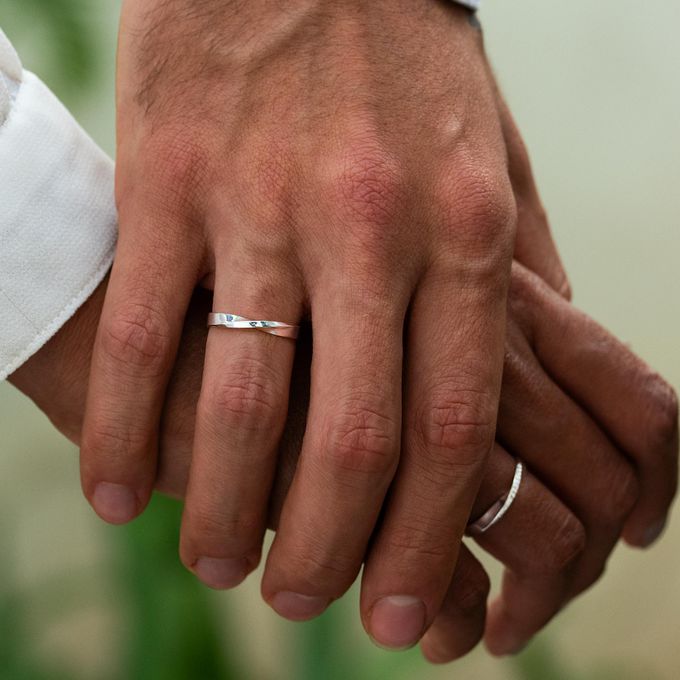 Aliança De Namoro Prata Esterlina 925 3mm Infinity Cravejada - Par