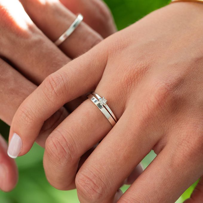 Aliança de Namoro em Prata esterlina 925 2mm Reta Mônaco - Unidade