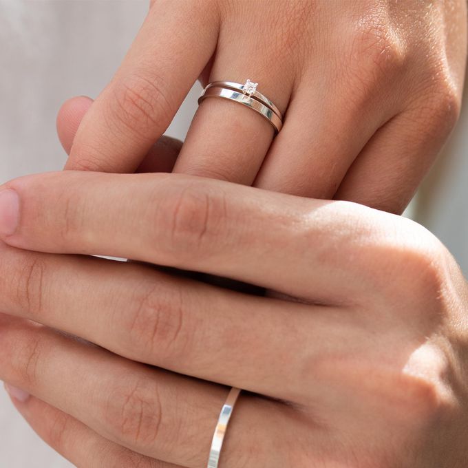 Aliança de Namoro em Prata esterlina 925 2mm Reta Mônaco - Unidade