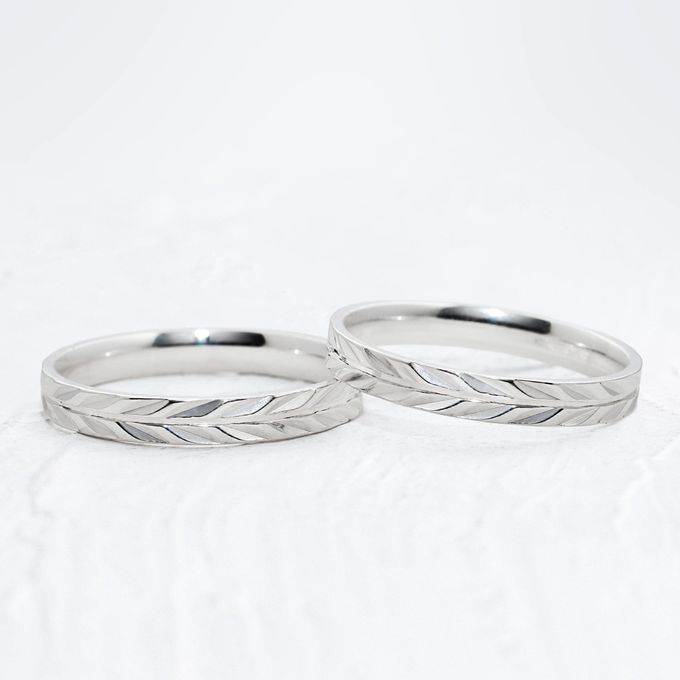  Aliança de Namoro em Prata esterlina 925 3mm Frisos Gregos Olimpo - Par