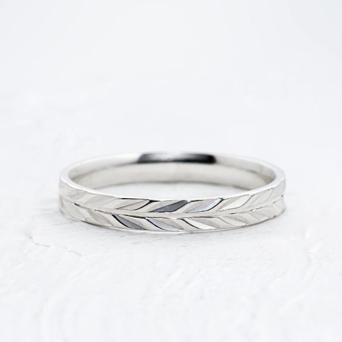  Aliança de Namoro em Prata esterlina 925 3mm Frisos Gregos Olimpo - Par