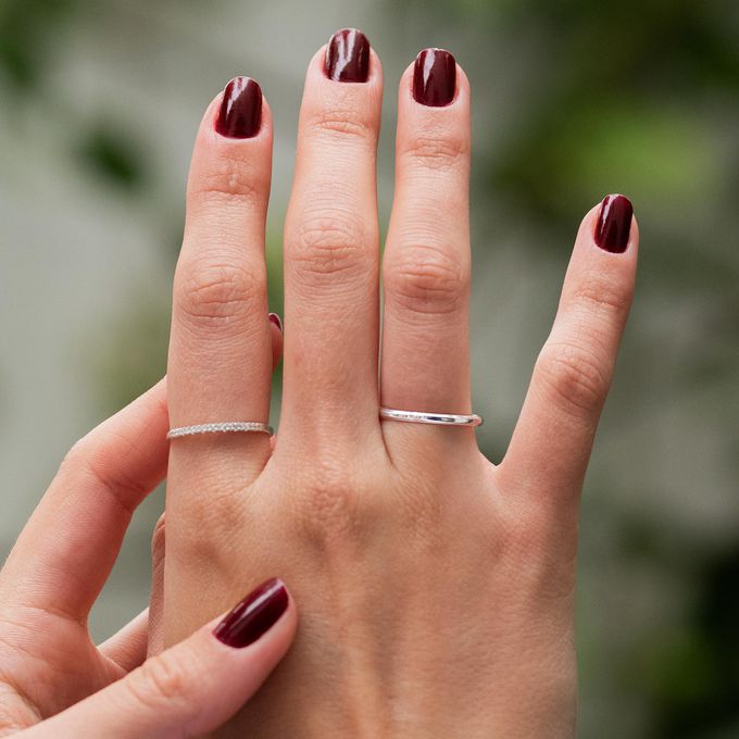 Aliança de Namoro em Prata Esterlina 925 2mm chanfrada Zara - Unidade