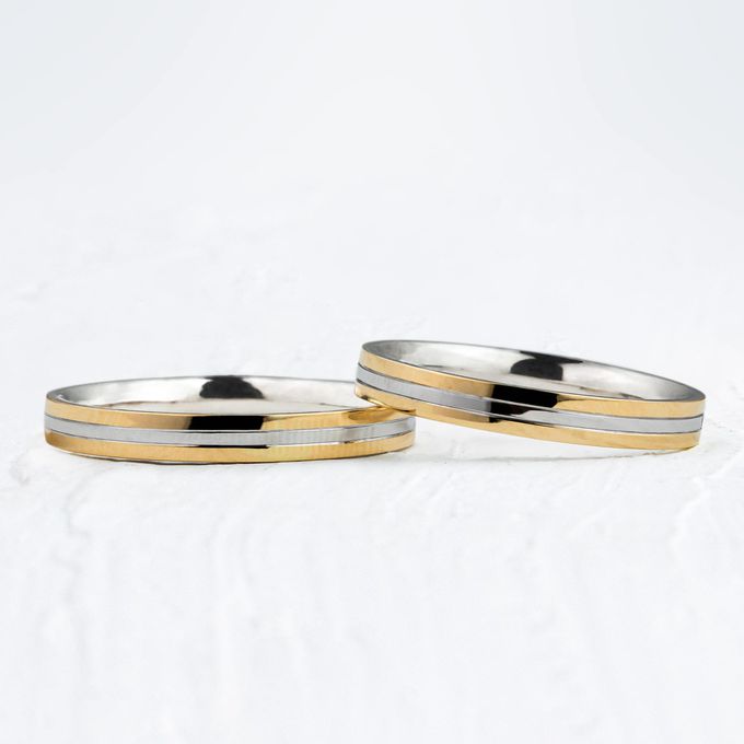 Aliança de Casamento Revestida em Ouro 4mm Napoli - Par